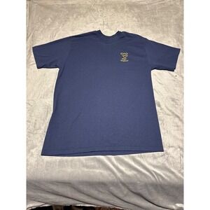 Eagle Usa Mens L Blue West Virginia Short Sleeve Single Stitch Cotton Poly Shirt